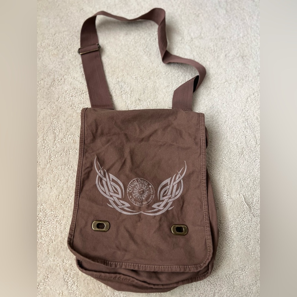New York renaissance faire Brown Canvas Messenger Bag